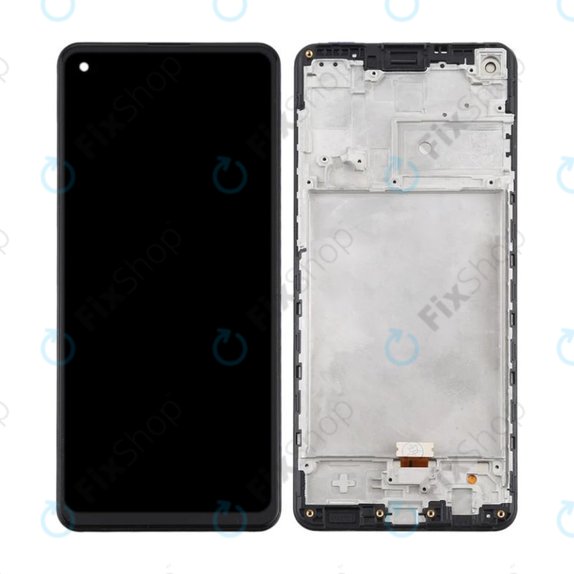 Samsung Galaxy A21s A217F - LCD Displej + Dotykové Sklo + Rám (Black) TFT