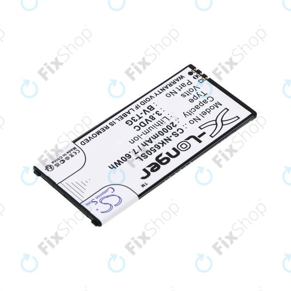 Baterie pro Nokia Lumia 650, 2000mAh, Li-Ion, 3.8V, BV-T3G, HQ