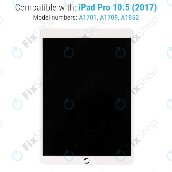 LCD Displej pro iPad Pro 10.5" (2017), White, Dotykové sklo bez rámu, Refurbished