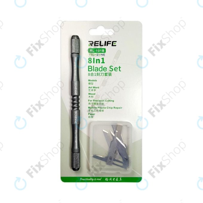 Relife RL-101B - Čepele s Rukojetí pro Odstranění Lepidla 8v1