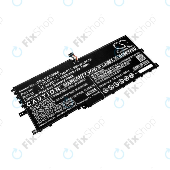 Baterie pro Lenovo ThinkPad X1 Yoga 2018, 3500mAh, Li-Pol, 15.36V, L17C4P71, HQ