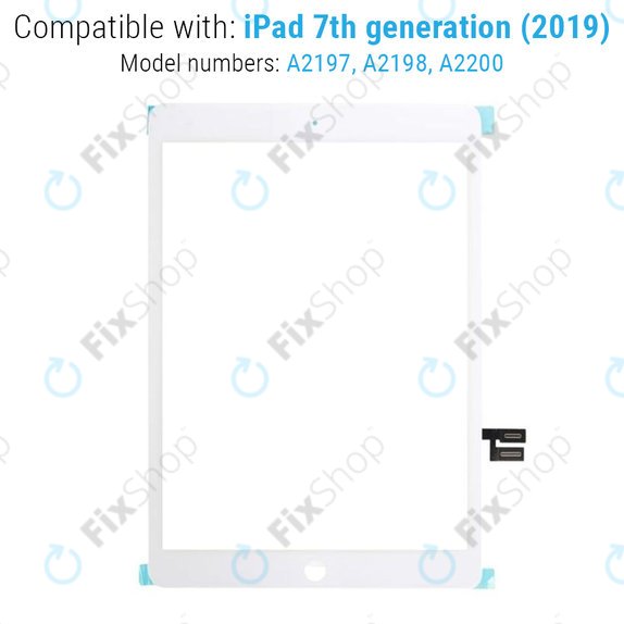 Dotykové sklo pro iPad (7th Gen 2019, 8th Gen 2020), White