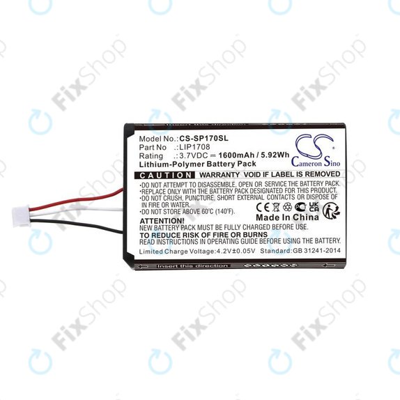 Baterie pro Sony PS5 DualSense, 1600mAh, Li-Pol, 3.7V, LIP1708, HQ