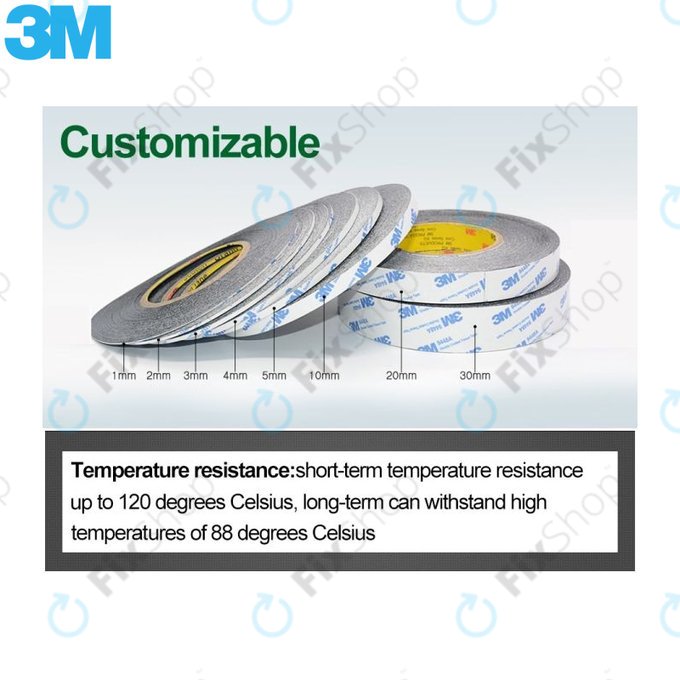 3M - Oboustranná Lepící Páska - 1mm x 50m (Černá)