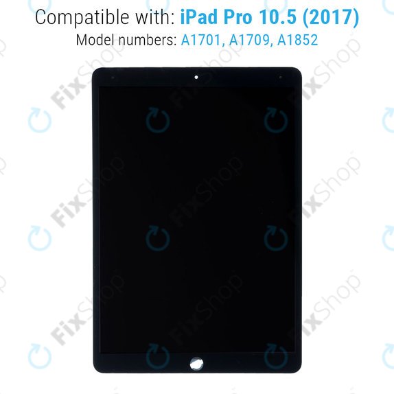 LCD Displej pro iPad Pro 10.5" (2017), Black, Dotykové sklo bez rámu