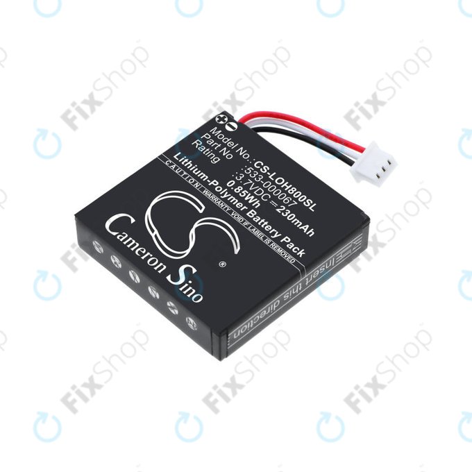 Baterie pro Logitech H800, 230mAh, Li-Pol, 3.7V, 533-000067, HQ