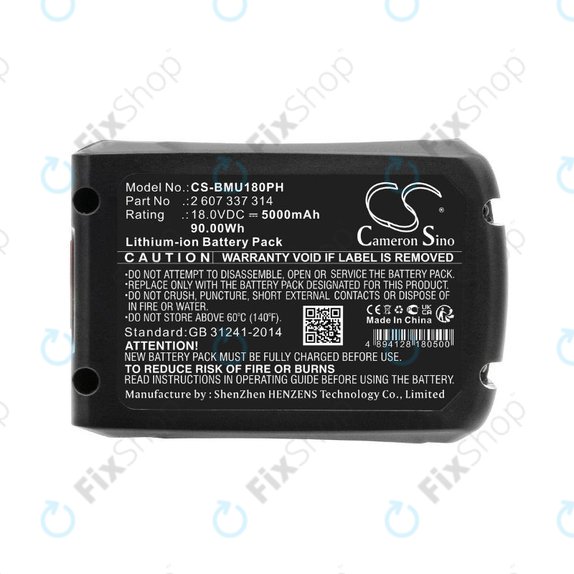 Bosch 18V - Baterie 2 607 337 314 Li-Ion 18.0V 5000mAh HQ