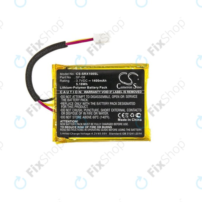 Baterie pro Sony SRS-XB10, SRS-XB12, WH-L600, 1400mAh, Li-Pol, 3.7V, SF-08, HQ