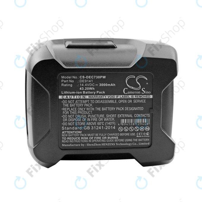 Baterie pro Dewalt DC528, DC612, DC728, DC830, Wurth BS 14-A, 3000mAh, Li-Ion, 14.4V, DE9141, HQ