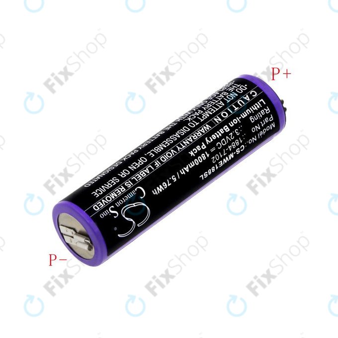 Baterie pro Moser Ermila 1884, 1885, Wahl 1884 LI+PRO, Wahl Ermila 1884, 1885, 1800mAh, LiFePO4, 3.2V, -, HQ