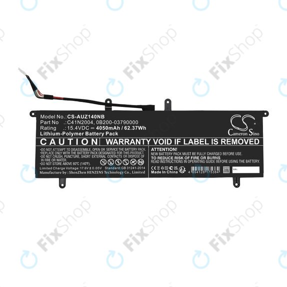 Baterie pro Asus ZenBook DUO 14, 4050mAh, Li-Pol, 15.4V, C41N2004, HQ