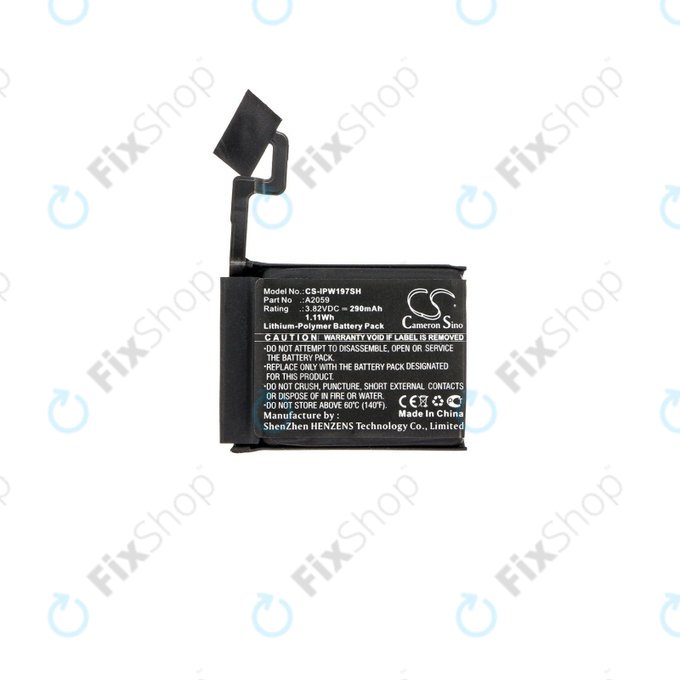 Baterie pro Apple Watch 4 44 mm, 290mAh, Li-Pol, 3.82 V, A2059, HQ