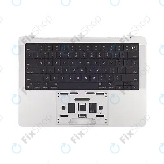 Horní rám klávesnice pro MacBook Pro 14", A2918 (2023), s klávesnicí US a baterií, Silver, 661-35709, Genuine Apple