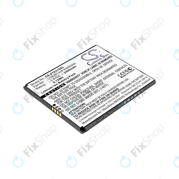 Baterie pro ZTE Blade A3, A5, Optus X Power 2, 2400mAh, Li-Ion, 3.8V, Li3826T43P4h695950, HQ