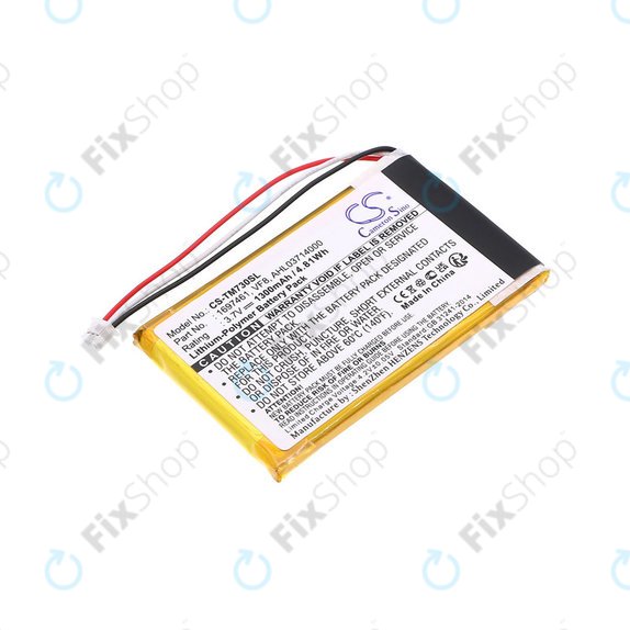 Baterie pro TomTom Go 530 Live, 630T, 720, 730T, 930T, 1697461, Li-Polymer, 3.7V, 1300mAh, HQ