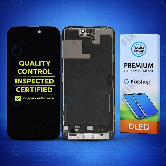 Displej Hard OLED pro iPhone 14 Pro, Dotykové sklo s rámem, FixPremium