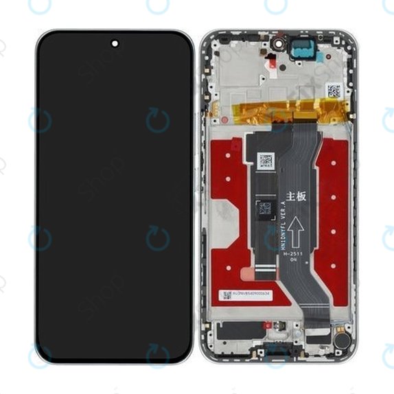 Honor 400 - LCD Displej + Dotykové Sklo + Rám (Meteor Silver) - 0235APNS Genuine Service Pack