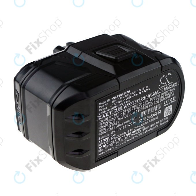 Baterie pro Ryobi BID1821, CCC, CTR-180l, P200, P600, P730, 9000mAh, Li-Ion, 18V, BPL-1815, HQ