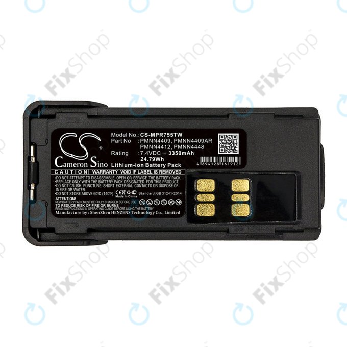 Baterie pro Motorola DP2600, 4000, 4600, 4800, XPR3000, XPR3300, 3350mAh, Li-Ion, 7.4V, PMNN4409, HQ