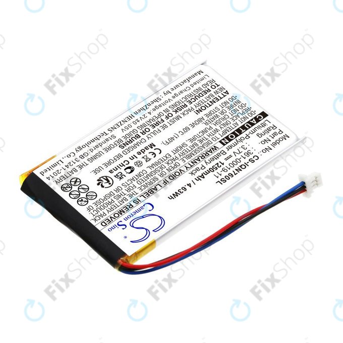 Baterie pro Garmin Nüvi 700, 710, 760, 765, Nuvi 3590, 1250mAh, Li-Pol, 3.7V, 361-00019-11, HQ