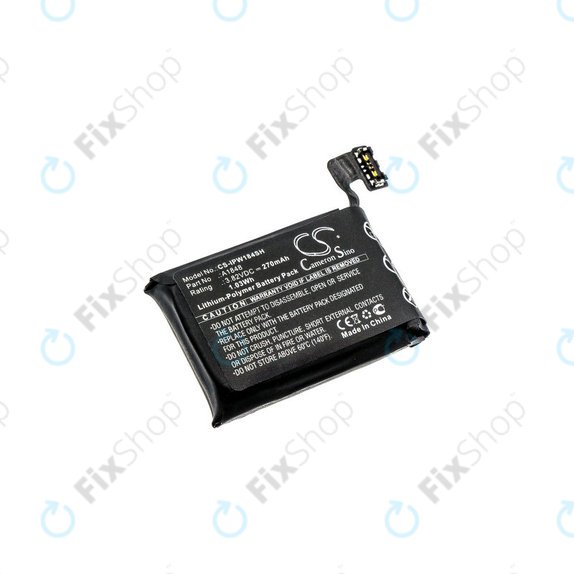 Baterie pro Apple Watch 3 38 mm, 270mAh, GPS + Cellular Version, Li-Pol, 3.82 V, A1848, HQ