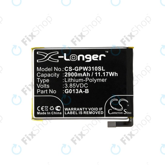 Baterie pro Google Pixel 3, 2900mAh, Li-Pol, 3.85 V, G013A-B, HQ