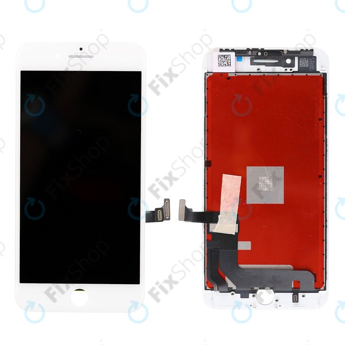 Displej pro iPhone 8 Plus, White, Dotykové sklo s rámem