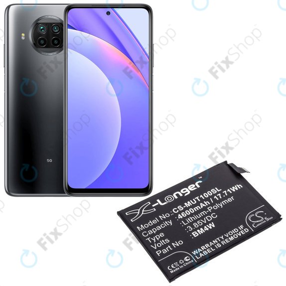 Baterie pro Xiaomi Mi 10T Lite 5G, 4600mAh, Li-Pol, 3.85 V, BM4W, HQ