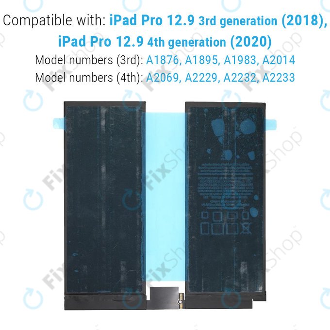 Baterie pro iPad Pro 12.9" (3rd Gen 2018, 4th Gen 2020), 9720mAh