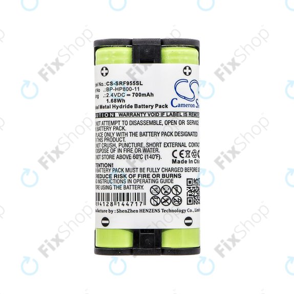 Baterie pro Sony MDR RF995, MDR RF400, 700mAh, Ni-MH, 2.4V, BP-HP800-11, HQ