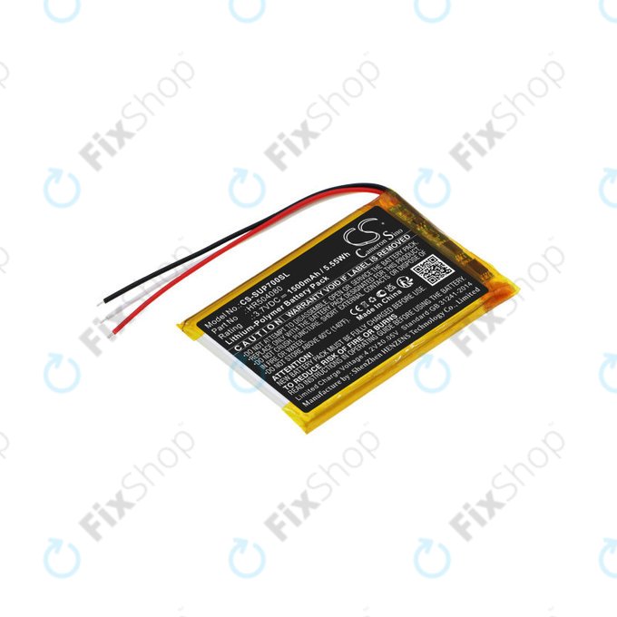 Baterie pro Navitel Ms700, Serioux Upq700, 1500mAh, Li-Pol, 3.7V, HR504080, HQ