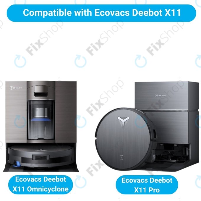 Sada náhradních dílů pro Ecovacs Deebot X11 Pro, X11 (1x Hlavní kartáč, 2x Filtr, 2x Boční kartáč, 2x Mopovací útěrka, 2x Sáček na prach)