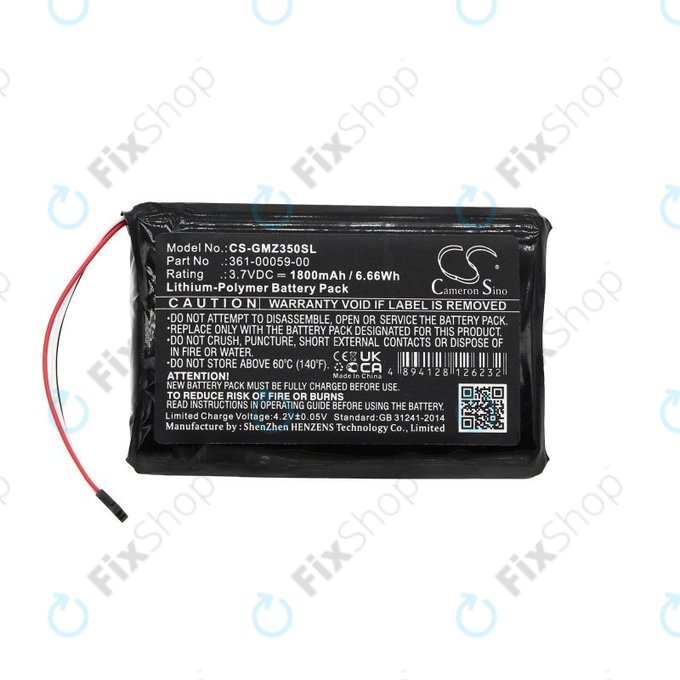 Baterie pro Garmin Zumo 340LM, 350LM, 390LM, 1800mAh, Li-Pol, 3.7V, 361-00059-00, HQ