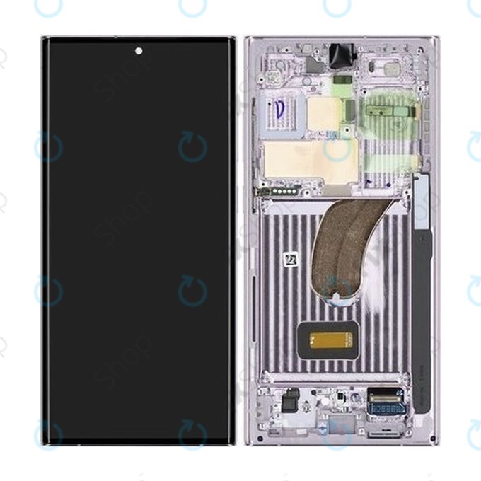 Samsung Galaxy S23 Ultra S918B - LCD Displej + Dotykové Sklo + Rám (Lavender) - GH82-30466D, GH82-30465D Genuine Service Pack