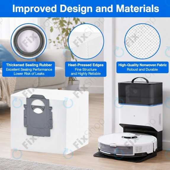 Sada náhradních dílů pro Xiaomi Roborock Q7+, Q7 Max, Q7 Max+ (2x Hlavní kartáč, 4x Filtr, 4x Boční kartáč – bílý, 4x Mopovací útěrka, 4x Sáček na prach)