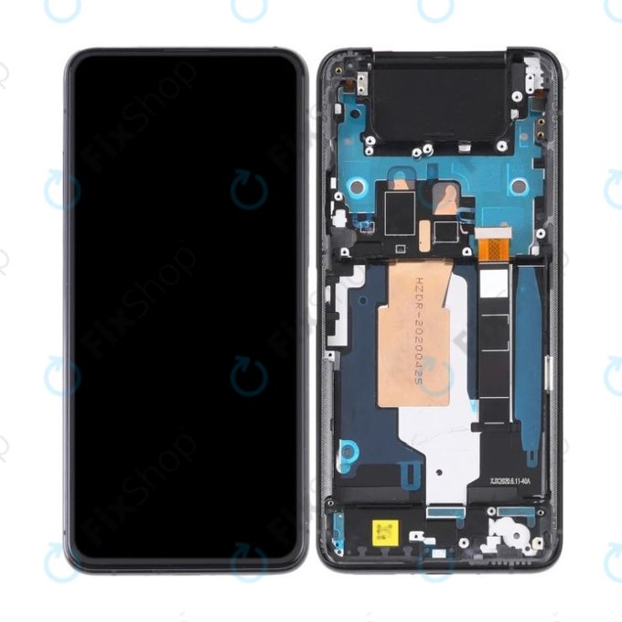 Asus Zenfone 7 Pro ZS671KS - LCD Displej + Dotykové Sklo + Rám (Aurora Black) OLED