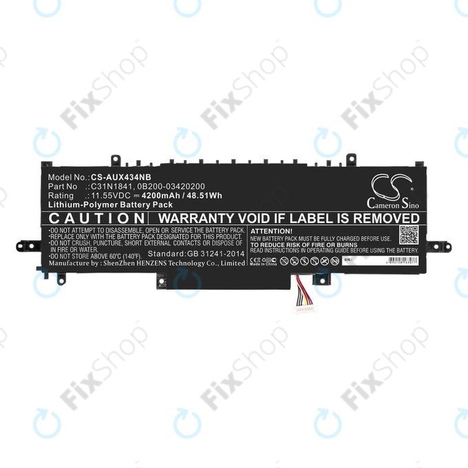 Baterie pro Asus ZenBook 14, Flip 14, 4200mAh, Li-Pol, 11.55V, C31N1841, HQ