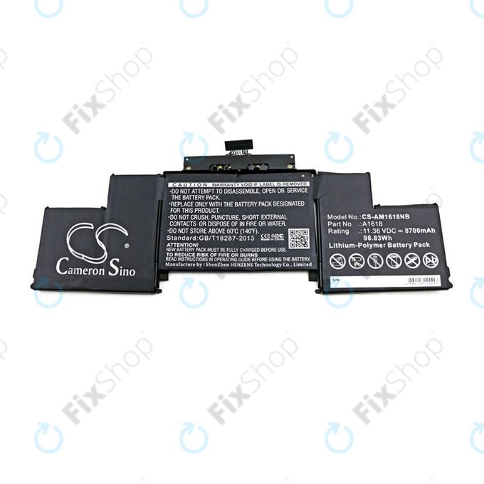 Apple MacBook Pro 15" A1398 (Mid 2015) - Baterie A1618 8700mAh HQ