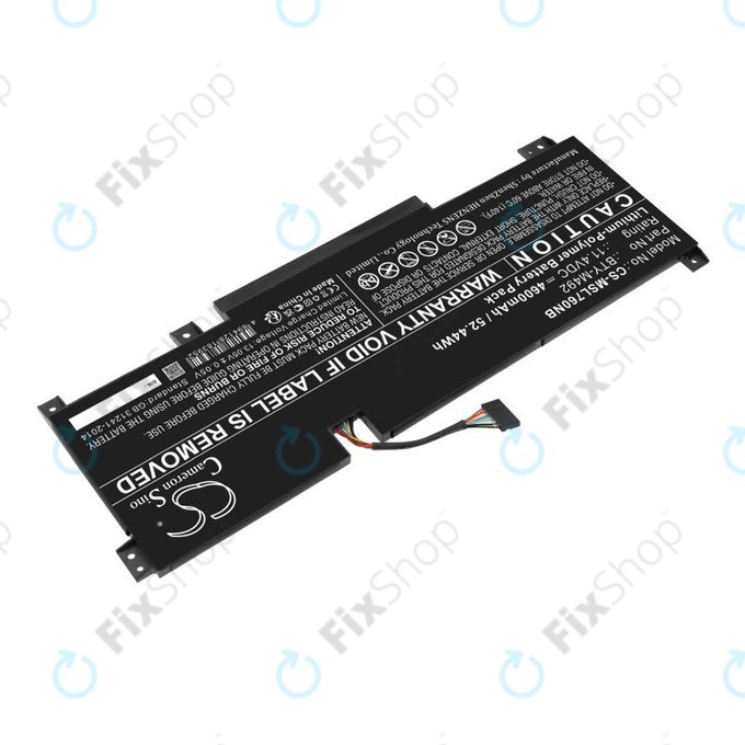 Baterie pro MSI Pulse GL76, Katana GF66, Bravo 15, Crosshair 17, 4600mAh, Li-Pol, 11.4V, BTY-M492, HQ