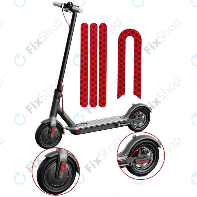 Xiaomi Mi Electric Scooter 1S, 2 M365, Essential, Pro, Pro 2 - Reflexní Nálepky (B)