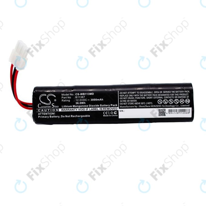 Baterie pro Schiller America AED 10 Jump Start, 3000mAh, Li-MnO2, 12V, 00185-2, HQ