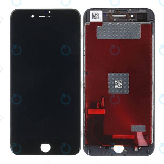 Displej pro iPhone 8 Plus, Black, Dotykové sklo s rámem