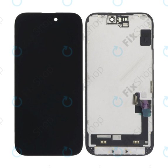 Displej Soft OLED pro iPhone 15, Dotykové sklo s rámem, FixPremium