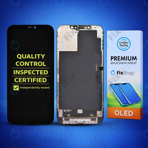 Displej Hard OLED pro iPhone 12 Pro Max, Dotykové sklo s rámem, FixPremium