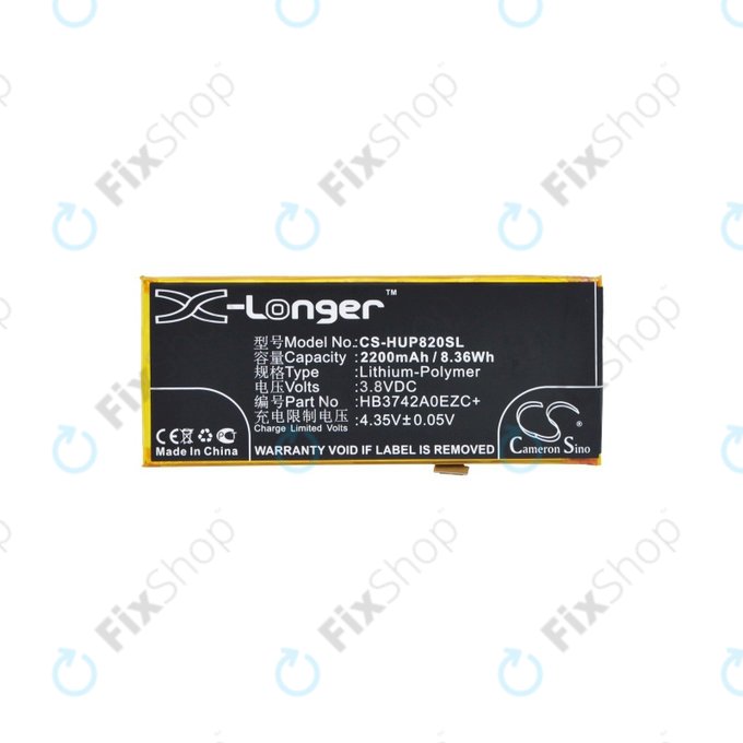 Baterie pro Huawei Y3 (2018), Huawei P8 Lite, 2200mAh, Li-Pol, 3.8 V, HB3742A0EZC+, HQ