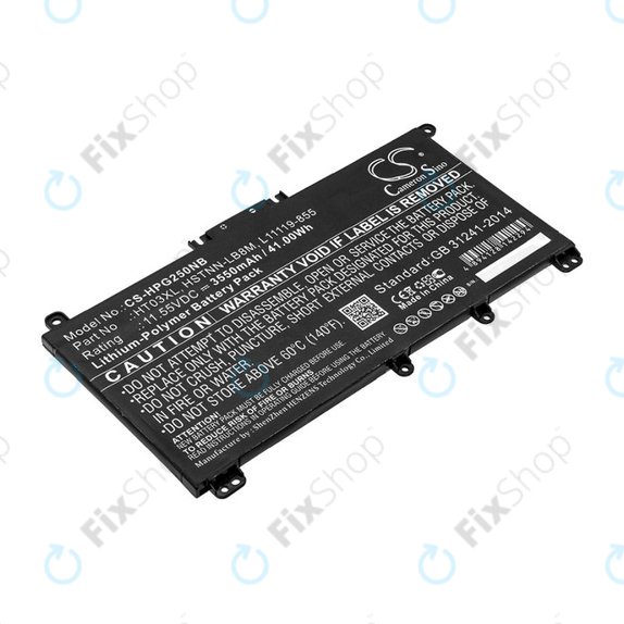 Baterie pro HP Pavilion 14, 15, 17, 3550mAh, Li-Pol, 11.55V, HT03XL, HQ