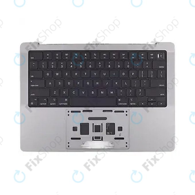 Horní rám klávesnice pro MacBook Pro 14", A2918 (2023), s klávesnicí US a baterií, Space Gray, 661-35708, Genuine Apple