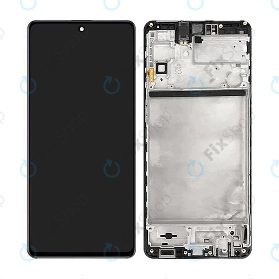Samsung Galaxy M51 M515F - LCD Displej + Dotykové Sklo + Rám (Celestial Black) OLED