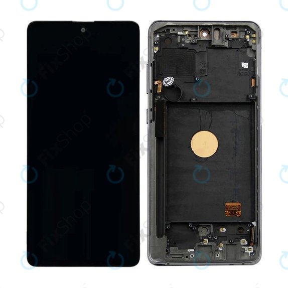 Samsung Galaxy Note 10 Lite N770F - LCD Displej + Dotykové Sklo + Rám (Aura Black) TFT