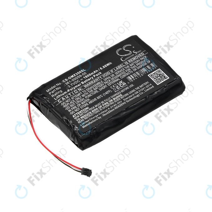 Baterie pro Garmin Zumo 340LM, 350LM, 390LM, 1800mAh, Li-Pol, 3.7V, 361-00059-00, HQ